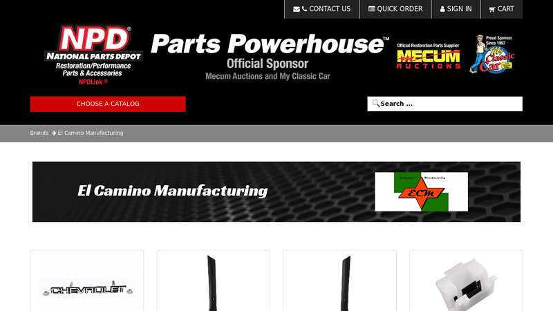 El Camino Manufacturing el camino car parts