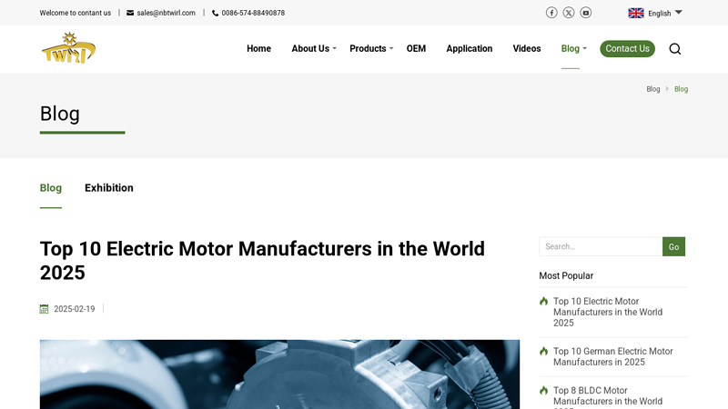 Electric Motor Manufacturers in the World 2025 north american electric motor parts