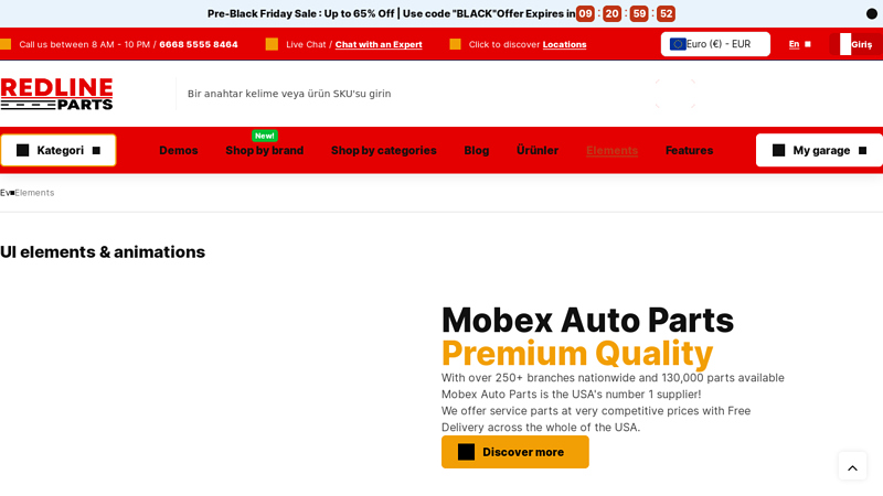 Elements redline car parts