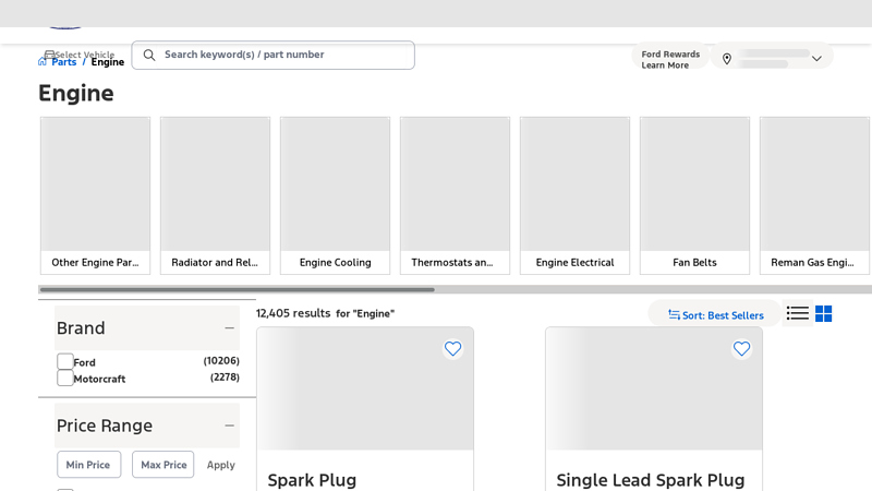 Engine Parts ford motor co parts