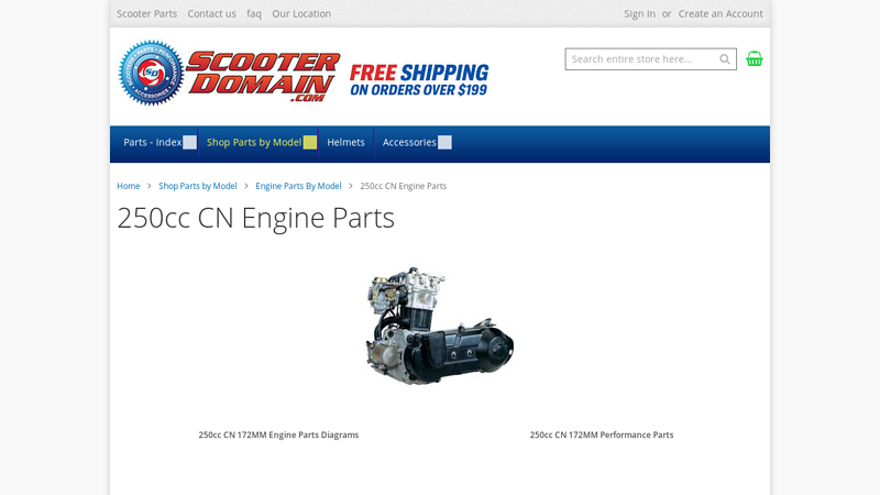 Engine Parts for the CVT 250cc, CN250, 172MM Chinese Scooter ... honda cn250 parts