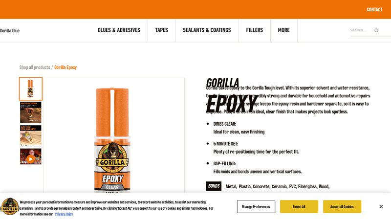 Epoxy glue for plastic car parts