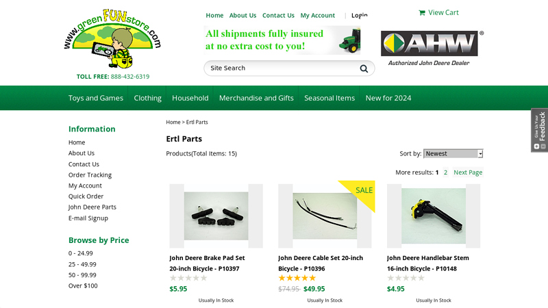 Ertl Parts john deere pedal tractor parts