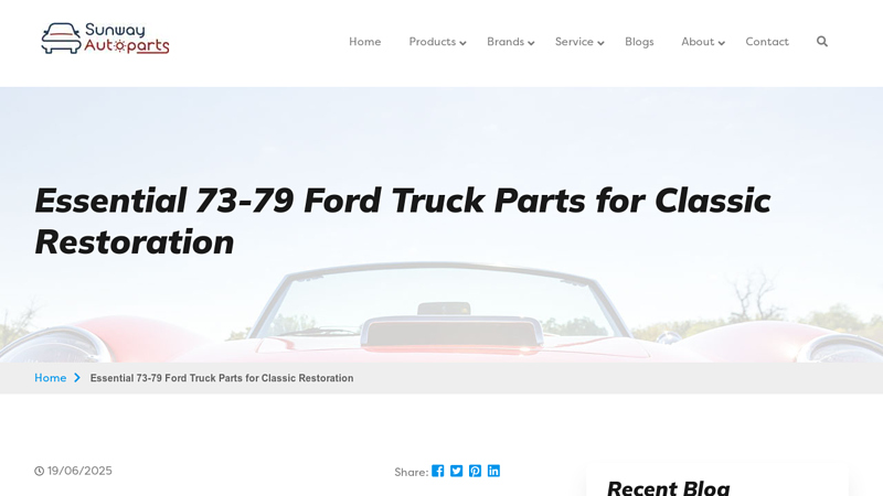 Essential 73 1979 ford truck parts
