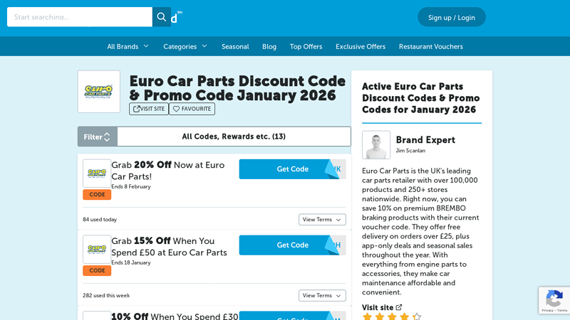 Euro Car Parts Discount Code → 10% Off in January 2026 euro car parts discount voucher code
