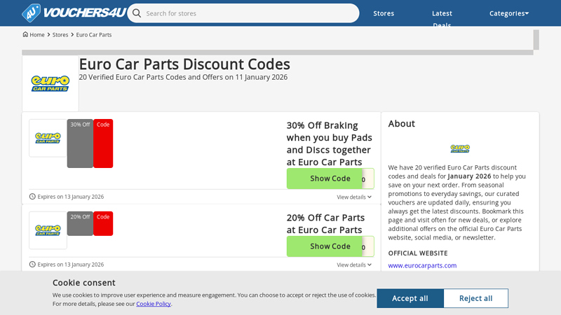 Euro Car Parts Discount Codes euro car parts discount code