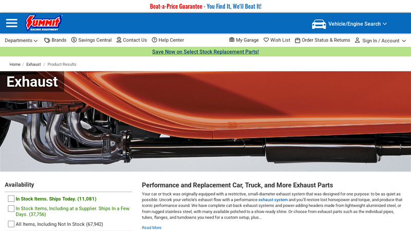 Exhaust Systems & Parts for Performance Car & Truck truck exhaust parts
