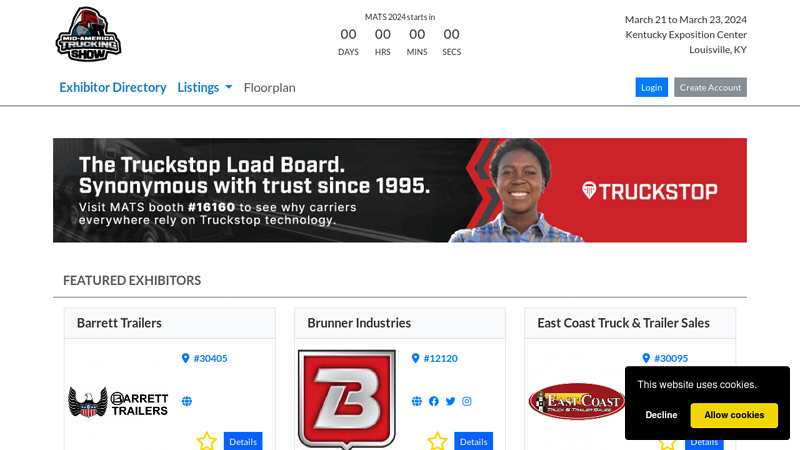 Exhibitor Directory 10/4 truck parts