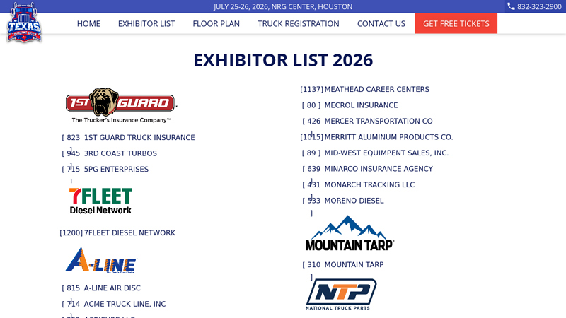 Exhibitor list 2026 truck city chrome & parts llc