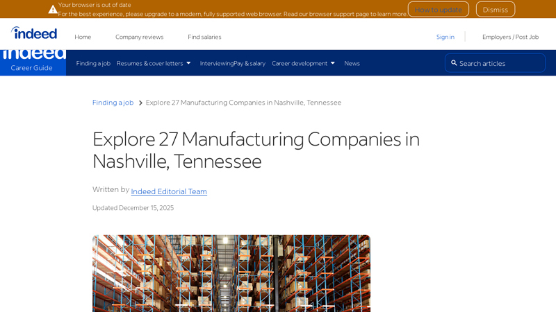 Explore 27 Manufacturing Companies in Nashville, Tennessee car parts nashville tn