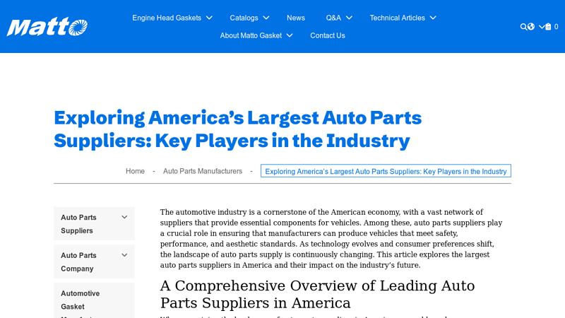 Exploring America's Largest Auto Parts Suppliers america's best auto parts