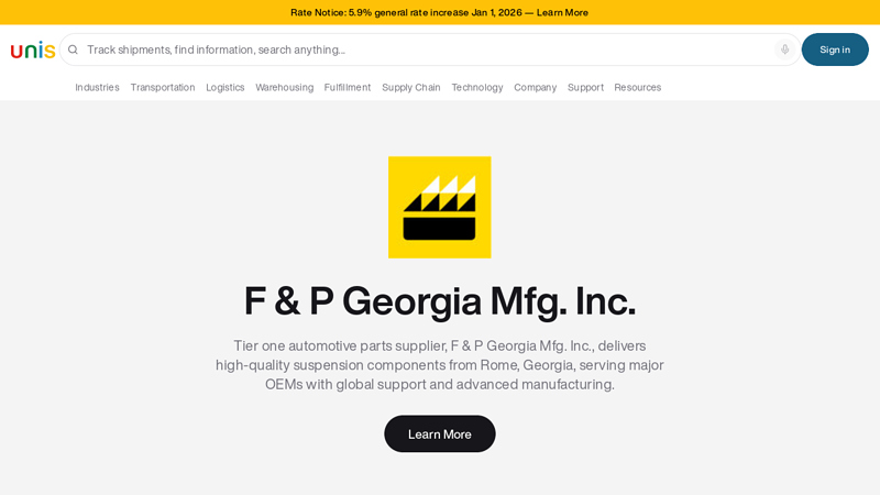 F & P Georgia Mfg. Inc. georgia auto parts
