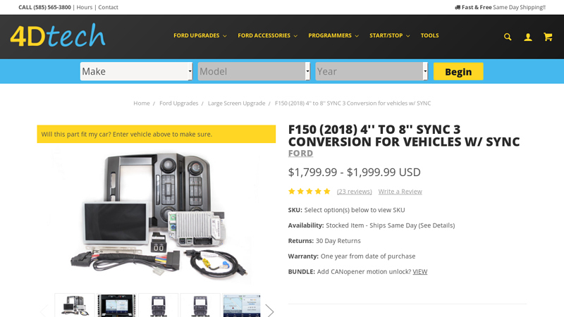 F150 (2018) 4'' to 8'' SYNC 3 Conversion for vehicles w/ SYNC 2016 ford f150 8 inch radio parts