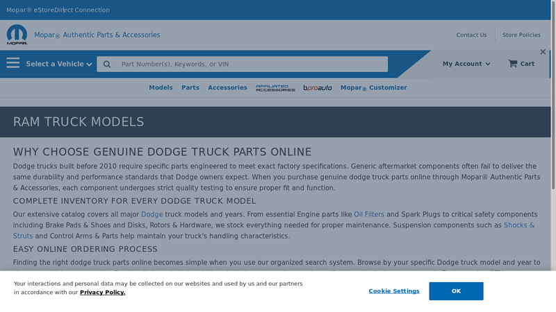 Factory OEM Ram Parts & Accessories oem dodge truck parts