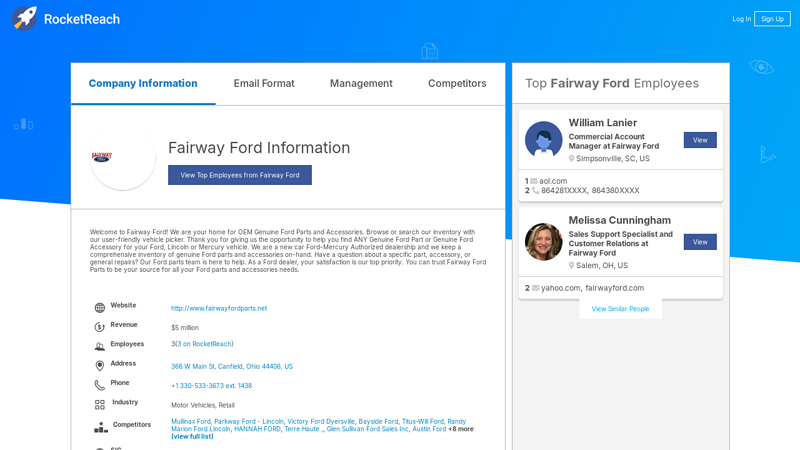 Fairway Ford Information fairway ford ohio parts