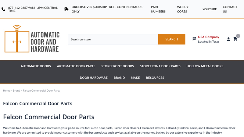 Falcon Commercial Door Parts falcon auto parts