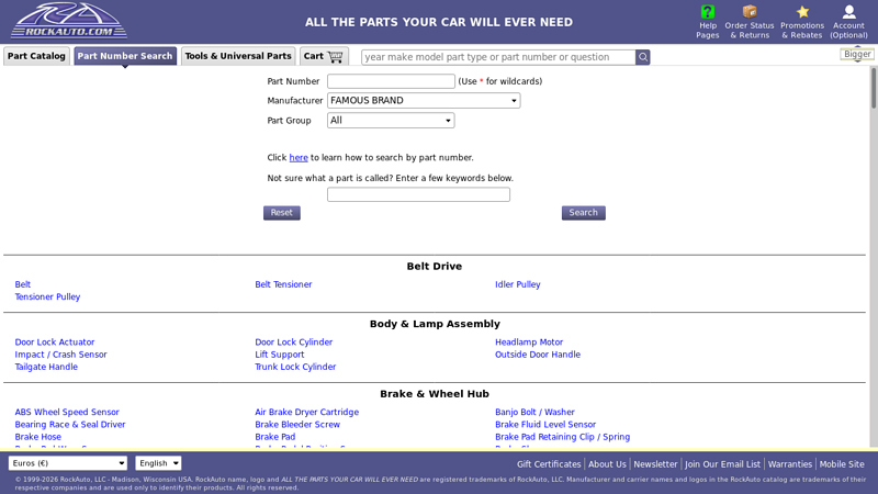 FAMOUS BRAND autorocks auto parts