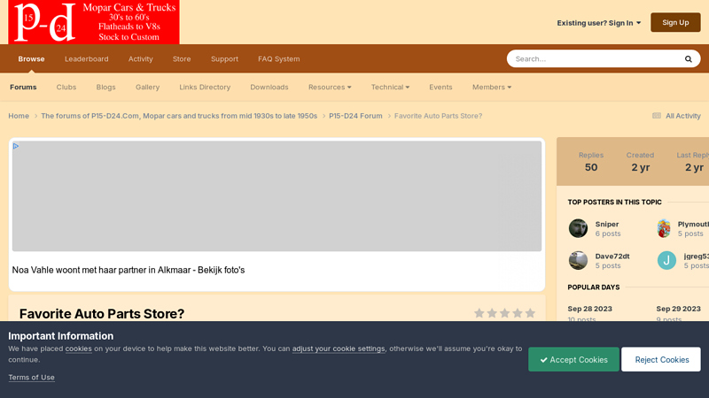 Favorite Auto Parts Store? chuck's used auto parts