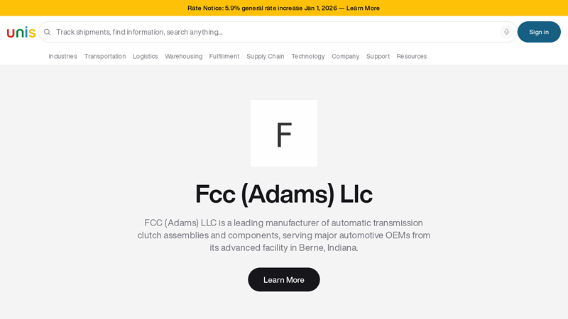 FCC (Adams) LLC adams auto parts