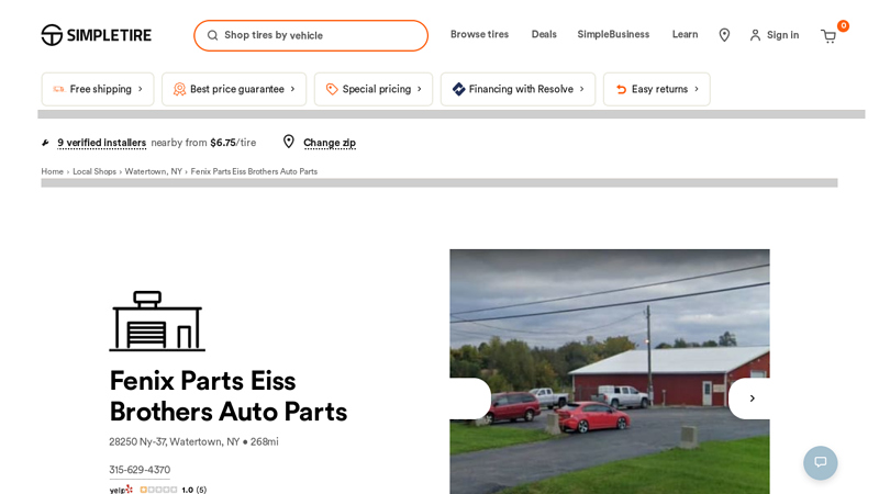 Fenix Parts Eiss Brothers Auto Parts in Watertown, NY (28250 Ny auto parts watertown ny