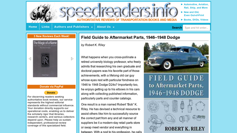 Field Guide to Aftermarket Parts, 1946 1946 dodge truck parts