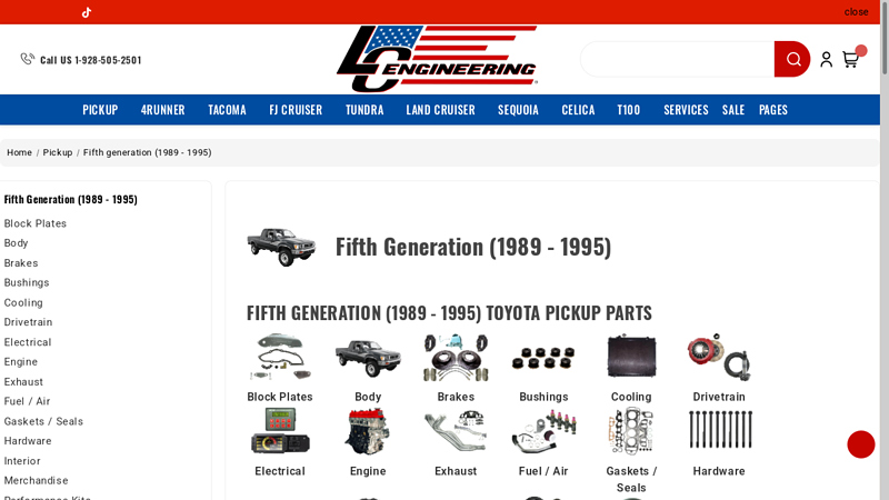 Fifth Generation (1989 - 1995) Toyota Pickup Parts 1994 toyota pickup parts