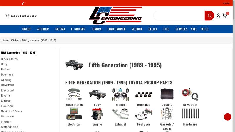 Fifth Generation (1989 - 1995) Toyota Pickup Parts 93 toyota pickup performance parts