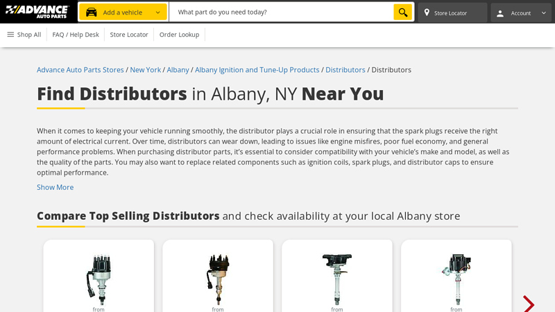 Find Distributors in Albany, NY Near You advance auto parts schenectady