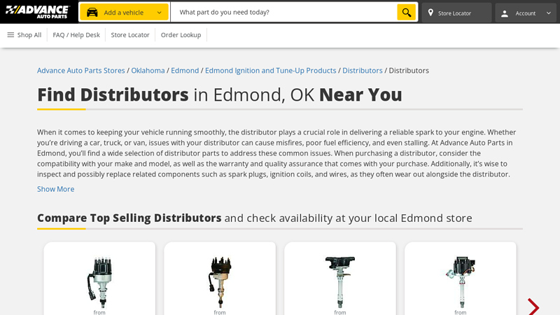 Find Distributors in Edmond, OK Near You advance auto parts lawton ok