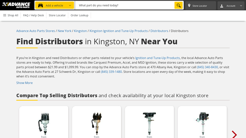 Find Distributors in Kingston, NY Near You advance auto parts poughkeepsie