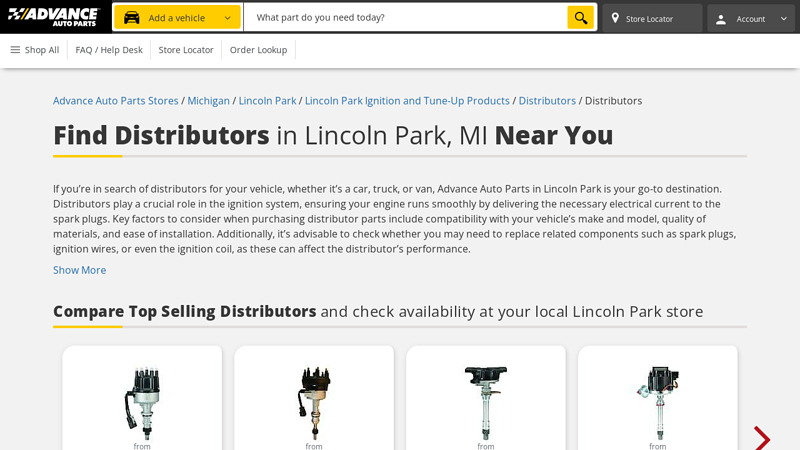 Find Distributors in Lincoln Park, MI Near You advance auto parts warren mi