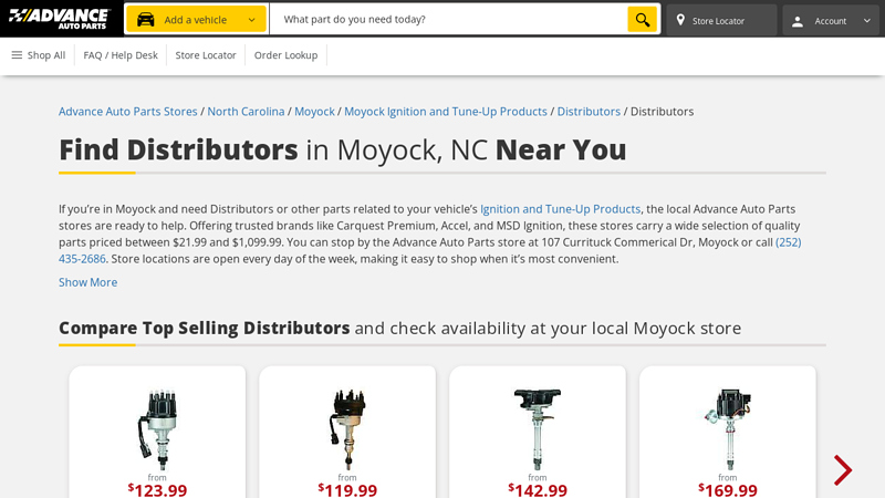 Find Distributors in Moyock, NC Near You advance auto parts in norfolk virginia