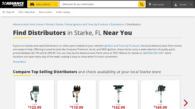 Find Distributors in Starke, FL Near You advance auto parts st augustine