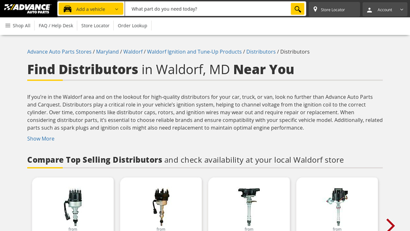 Find Distributors in Waldorf, MD Near You advance auto parts waldorf md