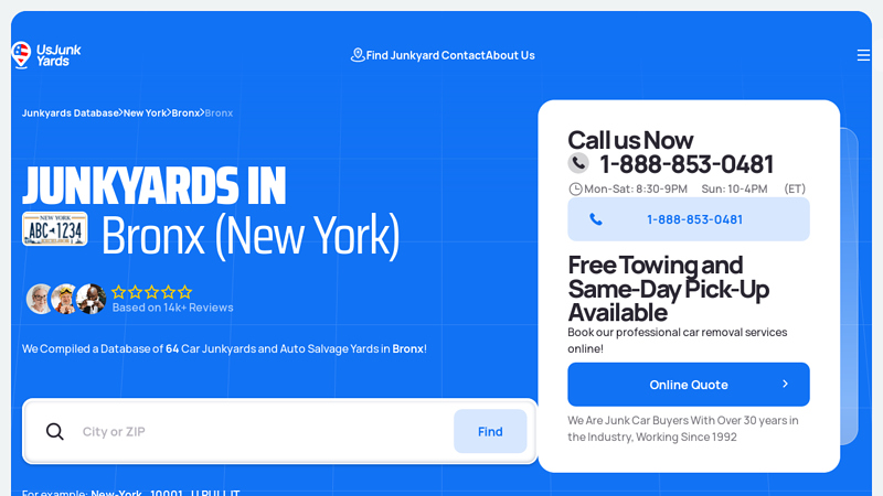 Find Junkyards in Bronx City, NY bronx auto parts junkyard