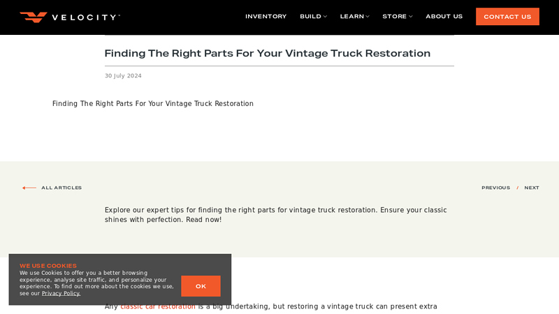 Finding The Right Parts For Your Vintage Truck Restoration classic truck parts