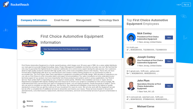 First Choice Automotive Equipment Information first choice auto parts