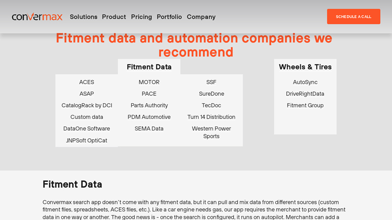 Fitment Sources and Automation auto parts interchange