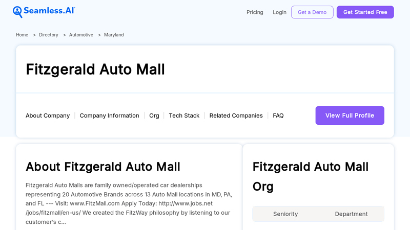 Fitzgerald Auto Mall Staff Directory, Phone & Corp Office fitzgerald auto parts