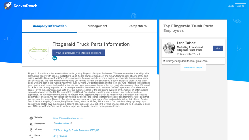 Fitzgerald Truck Parts Information fitzgerald auto parts