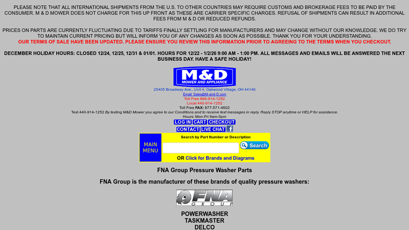 FNA Group Pressure Washer Parts honda gc190 power washer parts