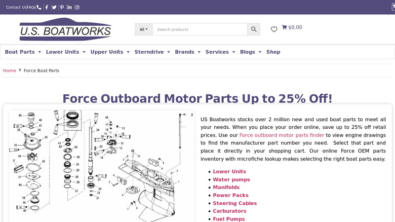 Force Boat Parts force boat motor parts