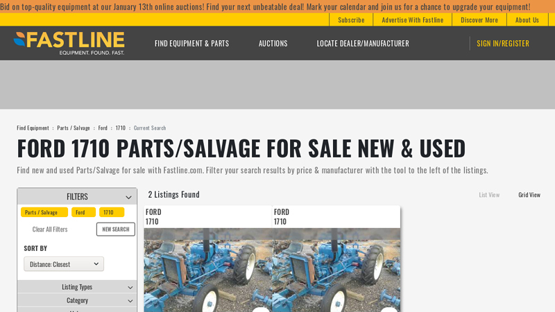 Ford 1710 Parts/Salvage for Sale New & Used 1710 ford tractor parts