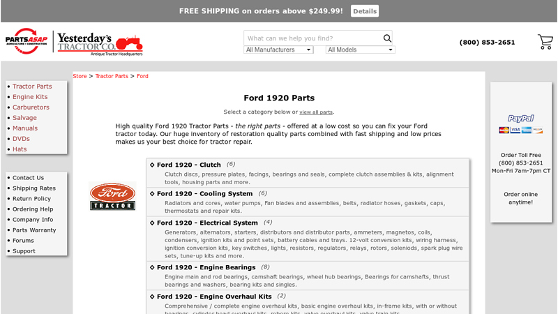 Ford 1920 Parts ford 1920 tractor parts