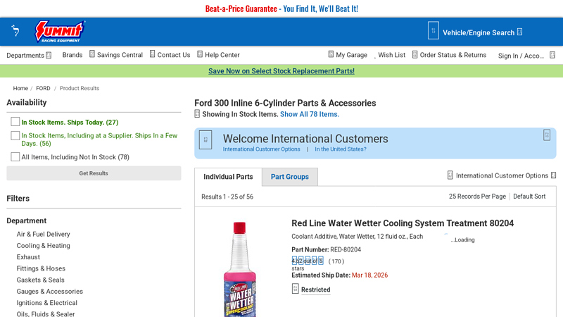 Ford 300 Inline 6-Cylinder Parts & Accessories ford 300 six cylinder performance parts