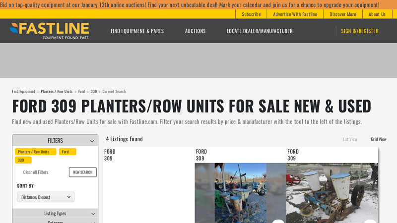 Ford 309 Planters/Row Units for Sale New & Used ford 309 planter parts