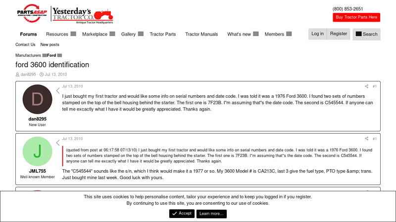 ford 3600 identification ford 3600 tractor parts