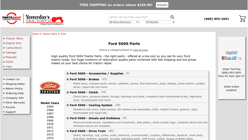 Ford 5000 Parts ford 5000 tractor parts