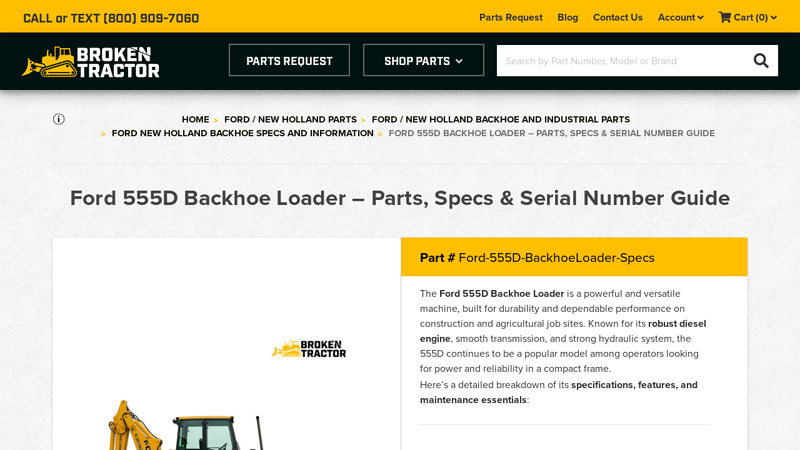 Ford 555D Backhoe Loader 555d ford backhoe parts
