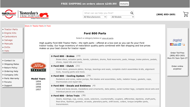 Ford 800 Parts ford 800 tractor parts